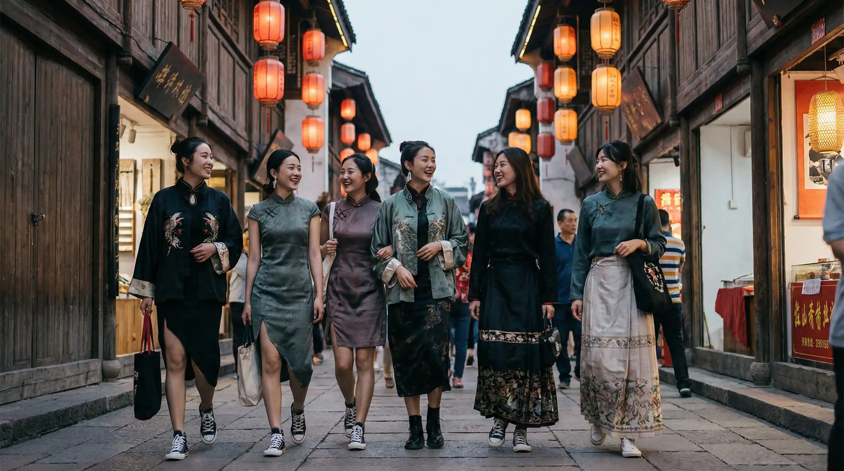 黑瓜网-每日大赛 新中式时尚穿搭街拍